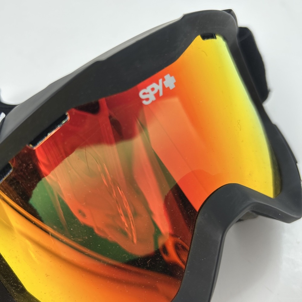 SPY+ Optics Ski Snowboard Goggles Black Orange Motocross Adjustable Strap - Picture 3 of 7